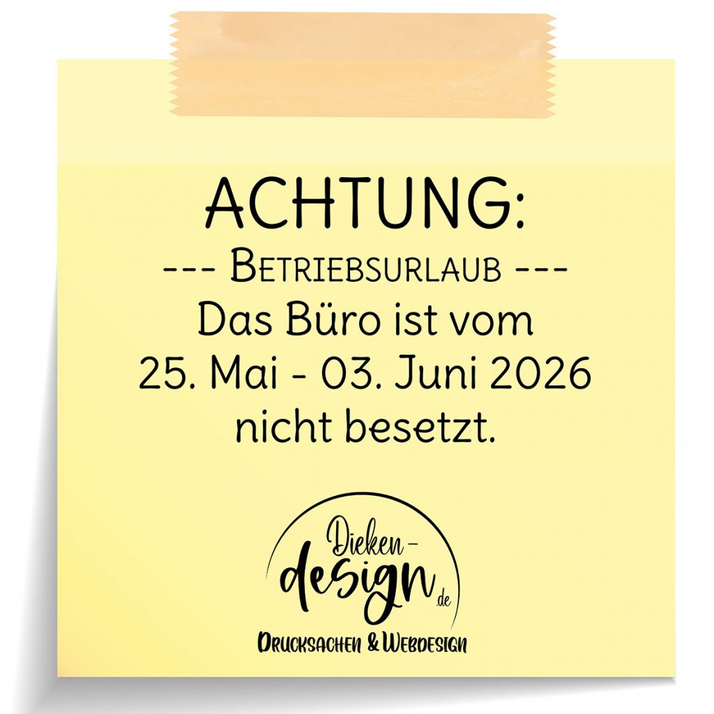Urlaub vom 25. Mai bis 03. Juni 2026